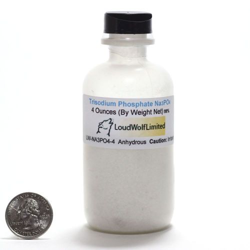 Trisodium Phosphate (Na3PO4) 1/4 Pound by weight plastic bottle 99+% from USA