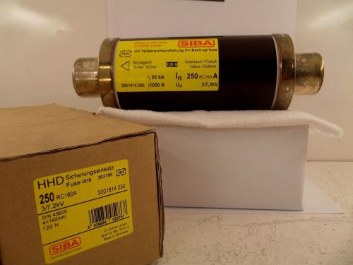 Siba 250 amp 7.2 kv fuse din 3001814.250  //  clips available for sale