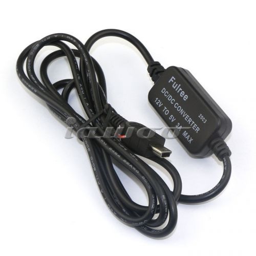 5 Pin Mini USB Connectors Adapter Cable 8-20V 12V to 5V/3A Power Converter Buck