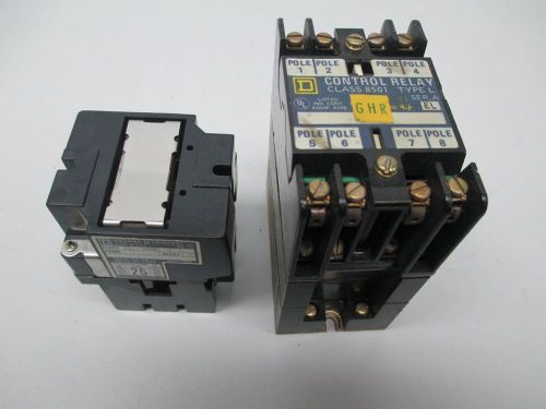 Lot 2 square d assorted 8910 jo-3 8501 l0-80 control relay contactor d268597 for sale
