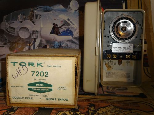 Tork 24 hour day omitting time switch model 7202 208-277v 60hz 40 amps per pole for sale