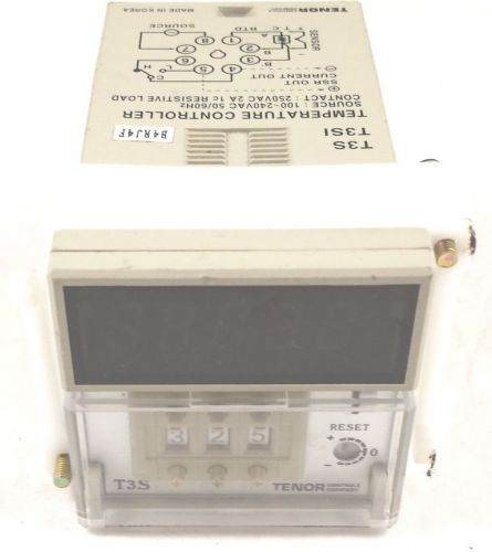 used TENOR T3S-T3S1 1P 120/240V 2A TEMPERATURE CONTROLLER  RELAY