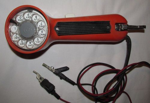 VTg Western Electric Orange Lineman Test Butt Set Telephone Phone - CLEAN
