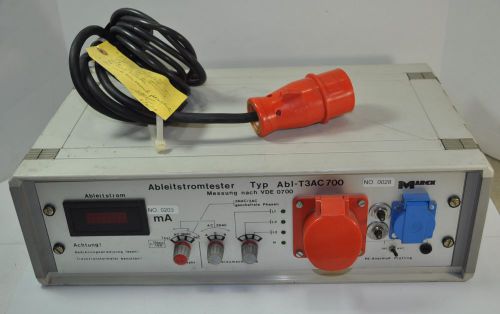 Mareck Ableitstromtester Leakage Current Tester Model# Abl-T3AC700