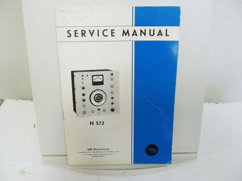 MB Electronics N572 Automatic Vibration Exciter Control Service Manual
