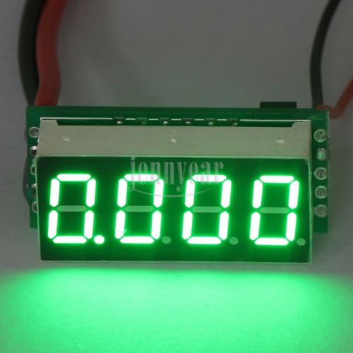 Slim 0.36“ Green LED DC 10A Panel Meter Build-in Shunt 4 Digit Current Ammeter