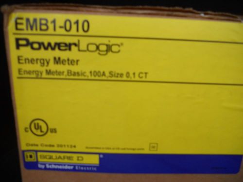 Square d emb1-010 power logic energy meter 1ct 100a new sealed box for sale
