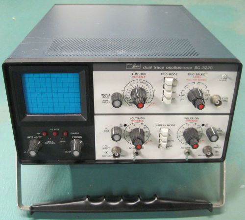 Heath Zenith Oscilloscope Model SO 3220 W/2 Unused Probes &amp; Paperwork