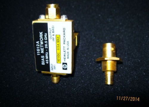 Agilent / HP 11612A BIAS NETWORK, 45 MHz - 26.5 GHz, 3.5mm (m/f) &amp; BNC adapter