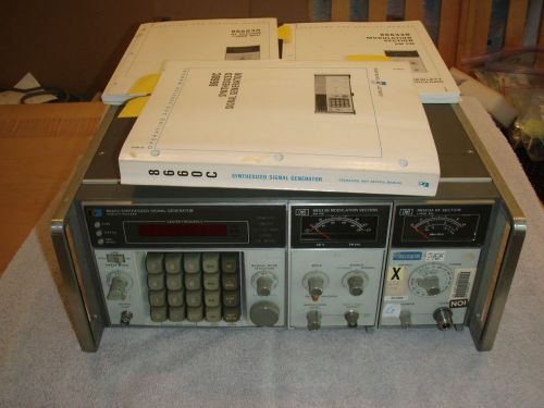 Hp 8660c synthesized signal gen + 86603a/86633b + 3 op/serv manuals/schematics for sale