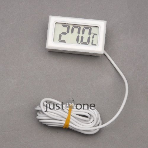 White LCD Screen Digital Thermometer for Refrigerator Freezer Temperature Tester