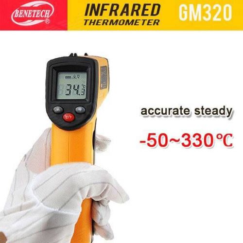 BENETECH GM320 1.2&#034; LCD Infrared Temperature Tester Thermometer Laser 50°C - 330°C