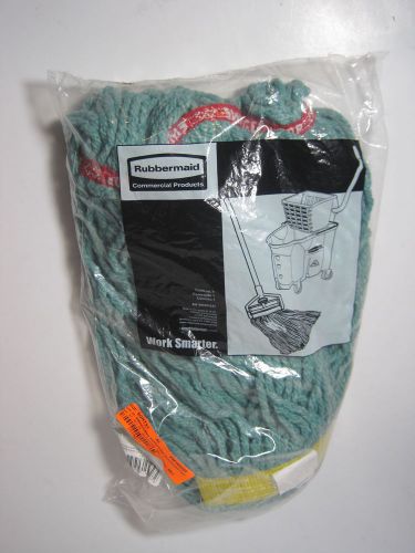 Rubbermaid green swinger loop shrinkless wet mop head fgc21106gr00 nib for sale
