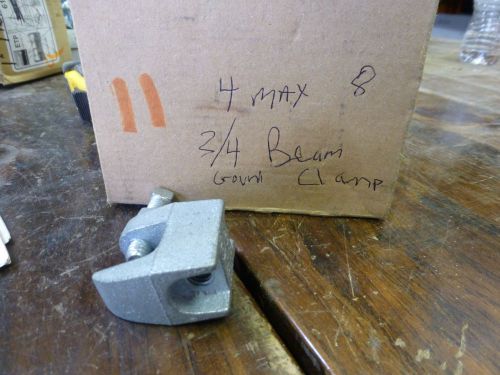 Lot of 2 beam clamps 4max 3/4 inch cast iron clamp with ground and nut for sale