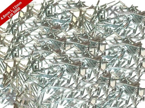 Aluminum 4.8mm x 12mm standard open dome blind pop rivets wholesale pack of 5000 for sale