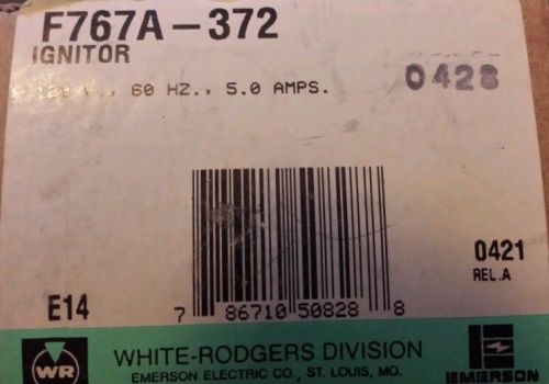 WHITE-RODGERS F767A-372 HOT SURFACE IGNITOR 120V 60HZ 5.0A NEW NIB