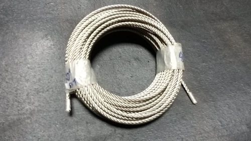 95&#039; of 1/4&#034; stainless steel wire rope cable aircraft strength 7x19 new