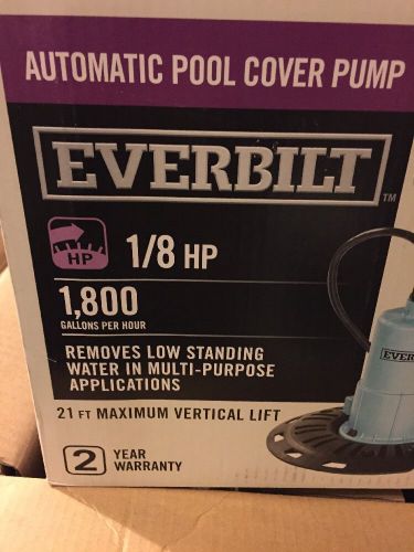 Everbilt - 1/8 HP Pool Cover Pump PC00801G Auto Turn Off
