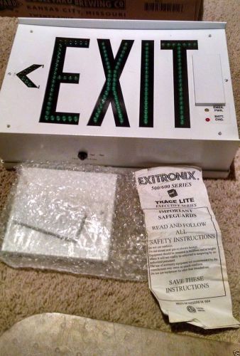 Exitronix - led exit sign - black steel - 602-wb-blog single face for sale