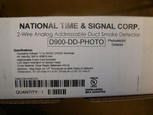New National Time &amp; Signal D900-DD-PHOTO 2-Wire Addressable Duct Smoke Detector