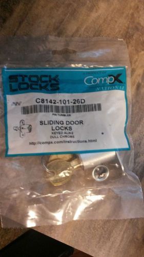 Compx sliding door lock c8142-101-26d for sale