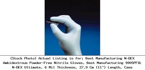 Best Manufacturing N-DEX Ambidextrous Powder-Free Nitrile Gloves, Best: 9905PFXL