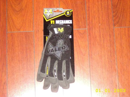 Valeo mechanics utility full finger gloves small gray/black v1 series quick fit for sale