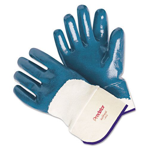 Memphisa,, Predator Nitrile Gloves, Blue/White, Large, 12 Pairs