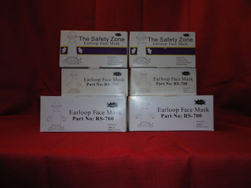 8 BOXES OF 50 THE SAFETY ZONE EAR LOOP FACE MASKS NEW IN BOX 400 TOTAL