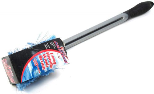 Quickie Auto Pro Gray Long Handle Wash Brush with Blue bristles