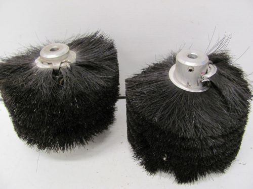 Lot of 2 industrial rotating brushes 1&#034; core od 1.5&#034; bristle length used for sale