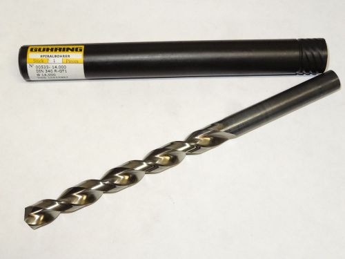 New guhring 535-14,000 14mm 130°sp taper extra-long length parabolic twist drill for sale