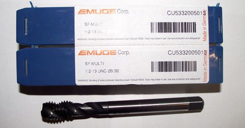 3pc 1/2-13 Emuge MultiTap Spiral Flute