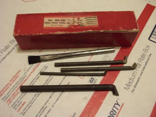 Set of 5 Tool Post Tool Set No M6-380 for a 6&#034; Lathe