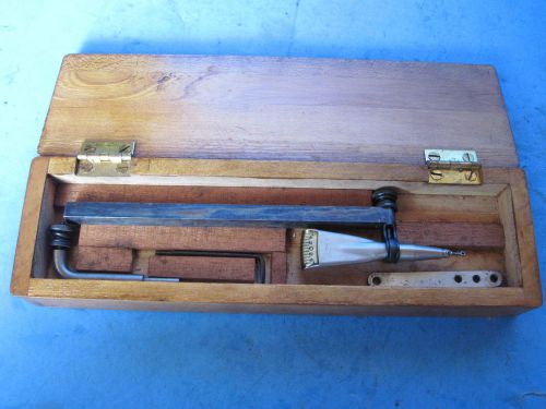 Antique Vintage Lufkin No.199A Dial Indicator Set With Wood Box Hand Tool USA