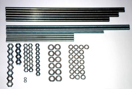 Iron Smooth &amp; Threaded Rods &amp; Nuts kit - Prusa i3 SINGLE Frame Reprap 3D printer