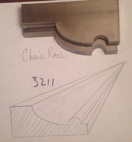 Lot 3211 Chair Rail  Moulding Weinig / WKW Corrugated Knives Shaper Moulder