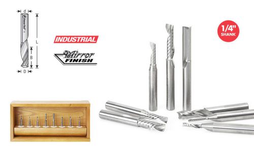 Laguna Tools CNC Tooling - Plastic Cutting Solid Carbide Bits 1/4&#034; Shank