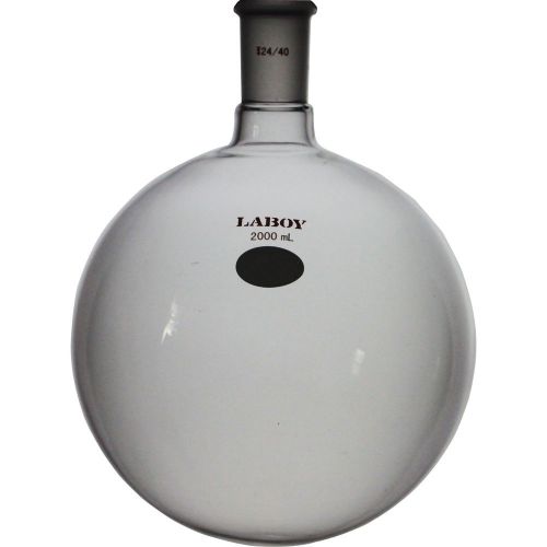 Laboy glass single neck round bottom flask 2000ml with 24/40 joint for sale