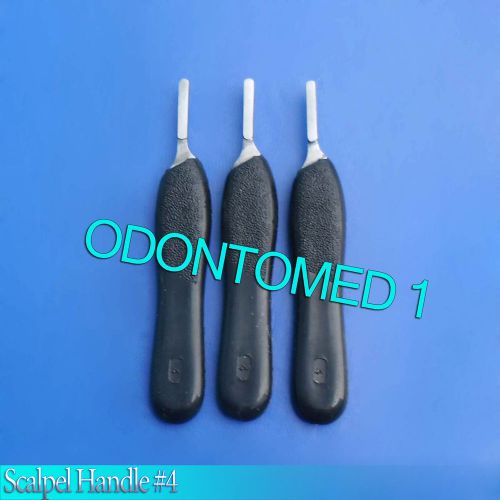 6 Scalpel Handle #4 with Black Color Plastic Grip Surgical Instruments