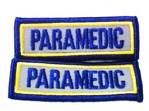 PARAMEDIC Reflective Patch Set EMT EMS  3 x 1 Embroidered Shoulder Patches New
