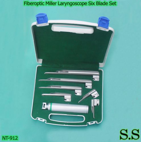 Fiberoptic Miller Laryngoscope Set(1 handle C,Six Miller Blades) NT-912