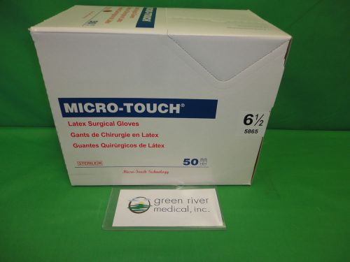 Ansell Micro Touch Latex Surgical Gloves - Sz 6.5 [5865] Box of 50pr