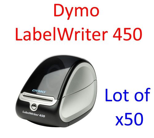 Lot of 50 Dymo LabelWriter 450 -Includes USB and Power Cables Spindle and Labels