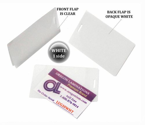 White/Clear Luggage Tag Laminating Pouches 2-1/2 x 4-1/4 Qty 100