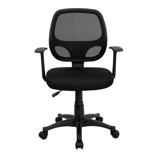 New Mid-Back Black Mesh Computer Chair with Arm Rest