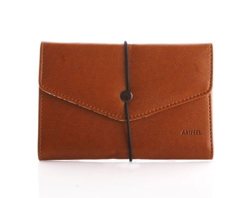 Envelope Style Passport Case Brown 1EA, Tracking number offered