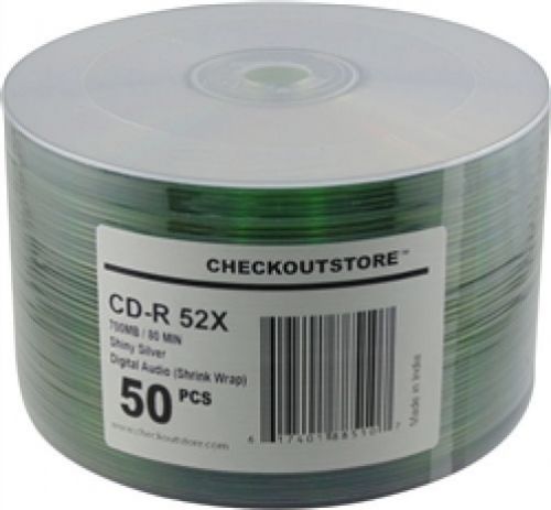 600 CheckOutStore 52x Digital Audio Music CD-R 80min 700MB Shiny Silver