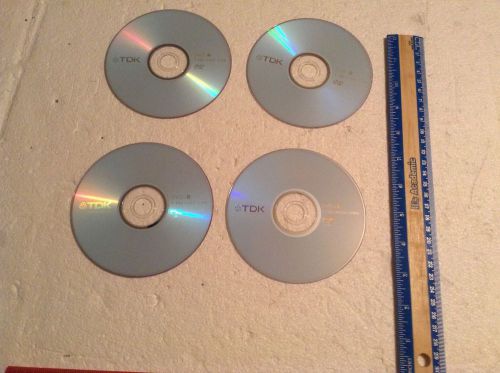 Lot of 4 TDK Blank DVD-R  4.7 GB  1-16x Spped