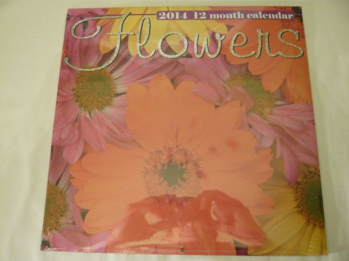 Colorful 2014 Flowers 12 Month Wall Calendar Close Up Floral Photography Photos